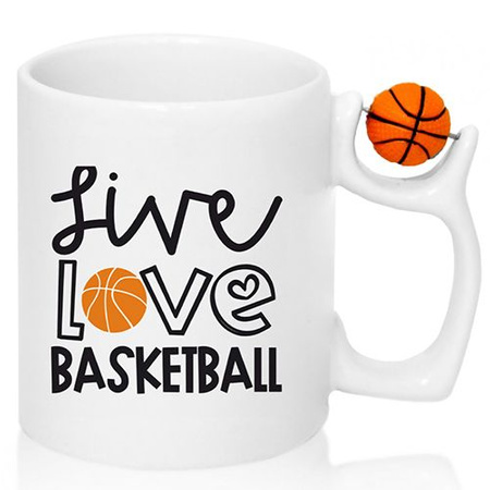 MUG HANDLE BALL FOR A BASKETBALL FAN BASKETBALL BASKETBALL PLAYER BASKET