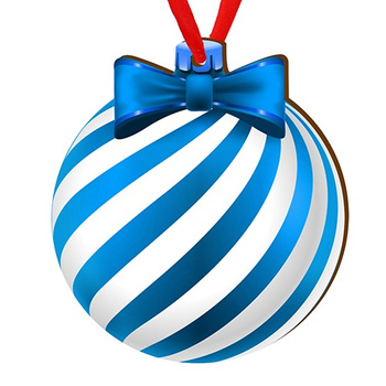 Wooden bauble for the Christmas tree