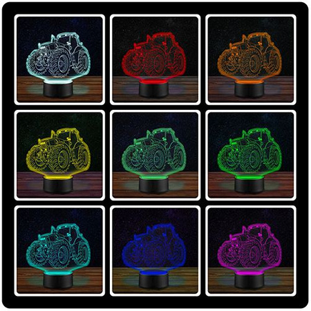  NIGHT LAMP Tractor Farm Tractor 3D LED + REMOTE CONTROL