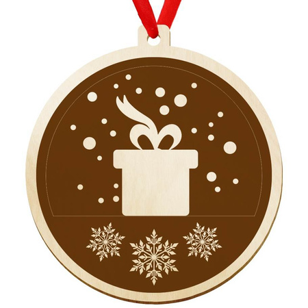 Wooden bauble for the Christmas tree