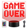LAMPKA NOCNA LED GAME OVER GRA 3D + PILOT