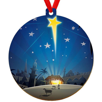 Wooden bauble for the Christmas tree