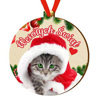 Wooden bauble for the Christmas tree