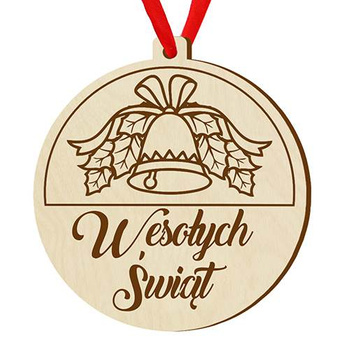 Wooden bauble for the Christmas tree