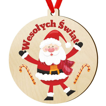 Wooden bauble for the Christmas tree