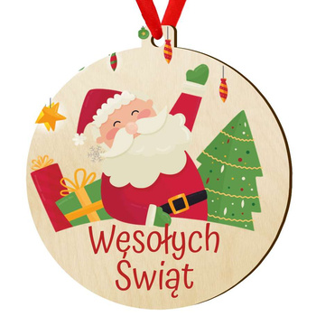 Wooden bauble for the Christmas tree