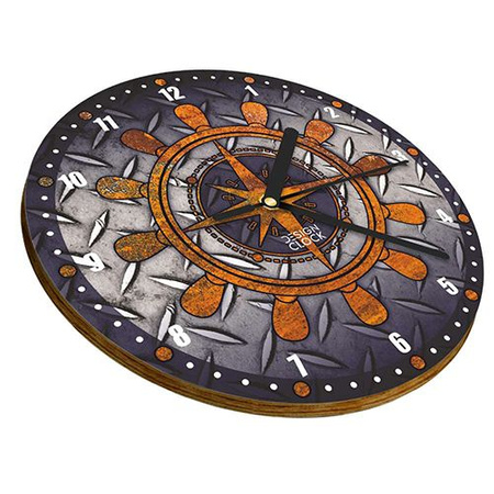 WALL CLOCK WOODEN IRON
