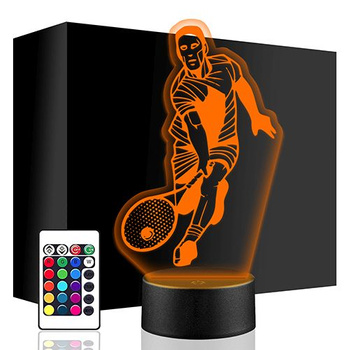 LED NIGHT LAMP TENNIS TENNIS PLAYER + REMOTE