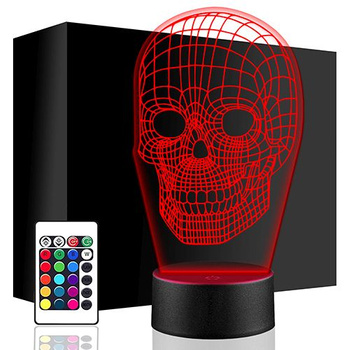 LED NIGHT LAMP SKULL SKULL + REMOTE