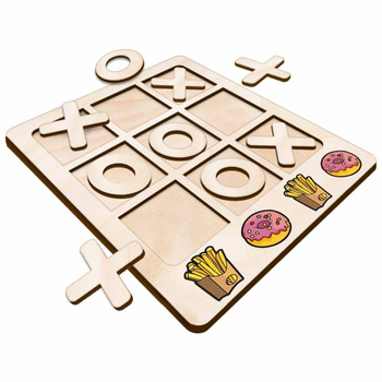TIC TACK TOE GAME DONUT AND FRIES