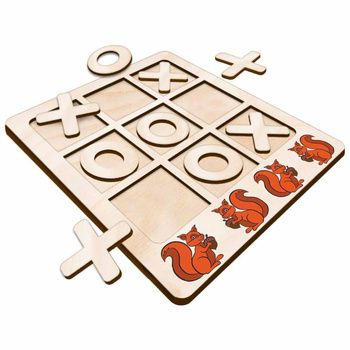 TIC TACK TOE GAME SQUIRREL ACORN