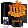 LED NIGHT LAMP CHESS GAME TOURNAMENT 3D + REMOTE