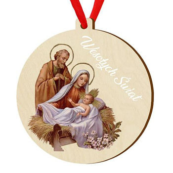 Wooden bauble for the Christmas tree