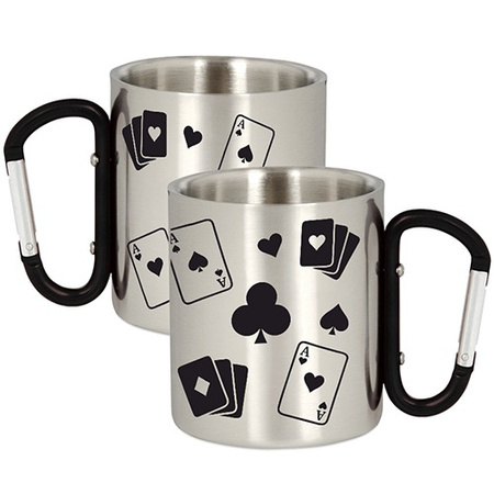 METAL MUG FOR A SPORTS BRIDGE PLAYER