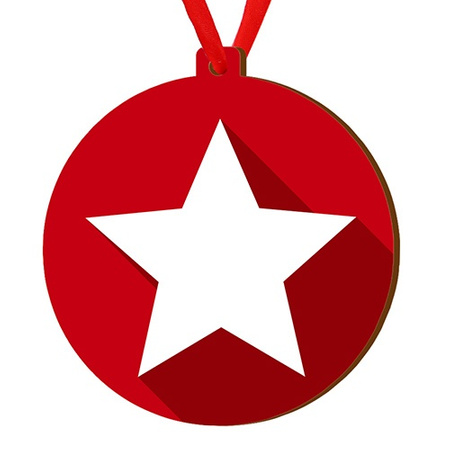 Wooden bauble for the Christmas tree