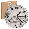  WALL CLOCK, WOODEN, LOFT, CONCRETE