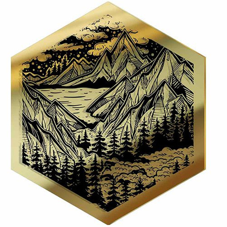 LUSTRZANY PANEL DEKORACYJNY NA ŚCIANĘ HEKSAGON