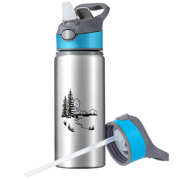 MUG SPORTS BOTTLE WATER BOTTLE WITH STRAW WITH HANDLE SURVIVAL
