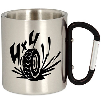 OFFROAD METAL TOURIST MUG WITH CARABINER