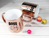 BOSS LADY pink mirror mug