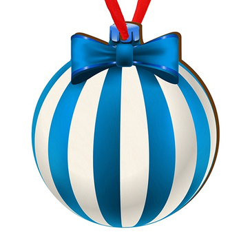 Wooden bauble for the Christmas tree