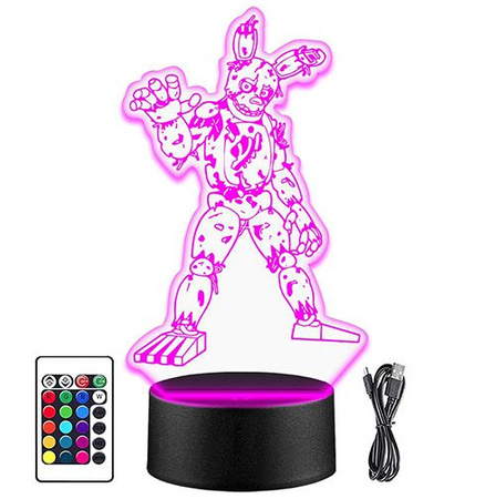  LED NIGHT LAMP FNAF 3D COMPUTER GAME + REMOTE 
