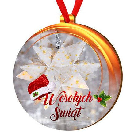 Wooden bauble for the Christmas tree