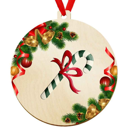 Wooden bauble for the Christmas tree