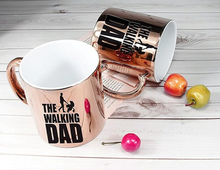 THE WALKING DAD pink mirror mug