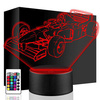 LAMPKA NOCNA LED SAMOCHÓD FORMUŁA 1 3D + PILOT
