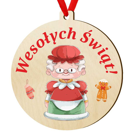 Wooden bauble for the Christmas tree