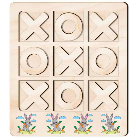 TIC TACK TOE GAME RABBIT CARROTS