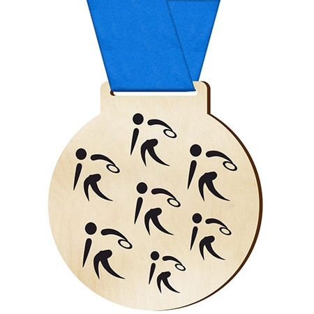 Sports medal discus throw for a competitor