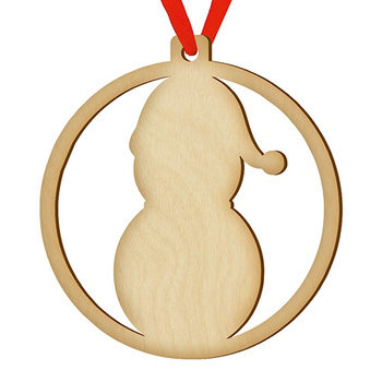 Wooden bauble for the Christmas tree