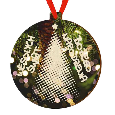 Wooden bauble for the Christmas tree