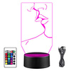  LED NIGHT LAMP KISS LIPS 3D + REMOTE