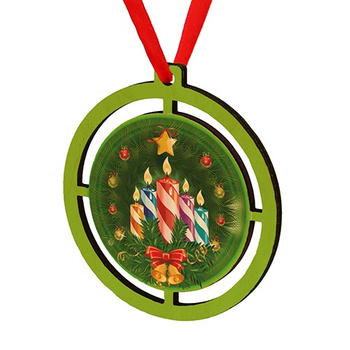 Wooden bauble for the Christmas tree