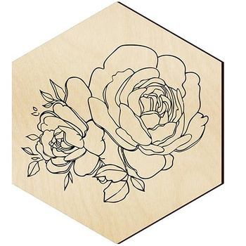 WOODEN DECORATIVE PANEL FOR A WALL HEXAGON