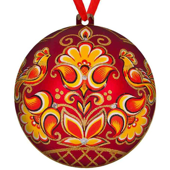 Wooden bauble for the Christmas tree