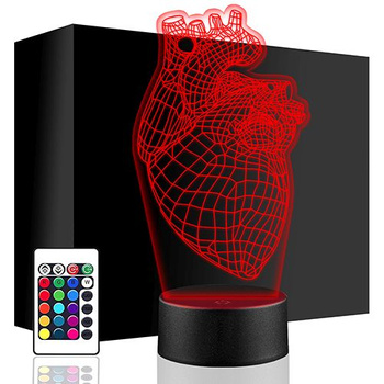 HEART LED NIGHT LAMP MEDICINE + REMOTE