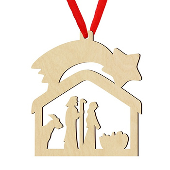 Wooden bauble for the Christmas tree