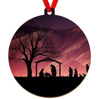 Wooden bauble for the Christmas tree