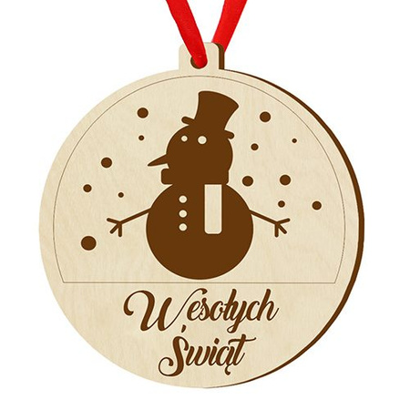 Wooden bauble for the Christmas tree