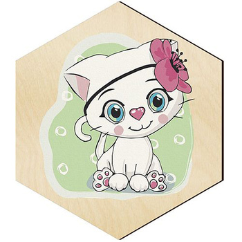 WOODEN DECORATIVE PANEL FOR A WALL HEXAGON