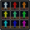  LED NIGHT LAMP OUR FATHER CROSS 3D + REMOTE