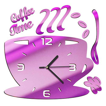 WALL CLOCK KITCHEN COFFEE CUP