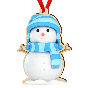 Wooden bauble for the Christmas tree