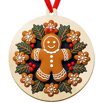 Wooden bauble for the Christmas tree