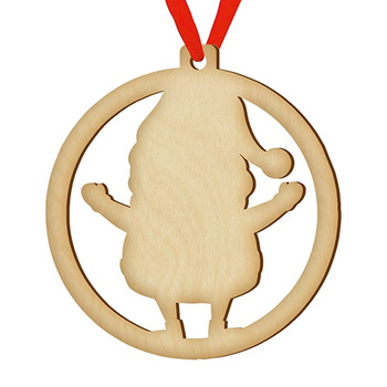 Wooden bauble for the Christmas tree