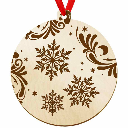 Wooden bauble for the Christmas tree